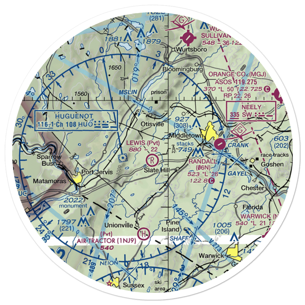 Lewis Landing Airport (NK79) VFR Sectional Sticker (30 mile) 