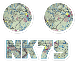 Lewis Landing Airport (NK79) VFR Sectional Sticker Pack