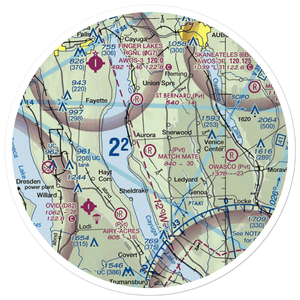 Match Mate Airport (NK74) VFR Sectional Sticker (30 mile)