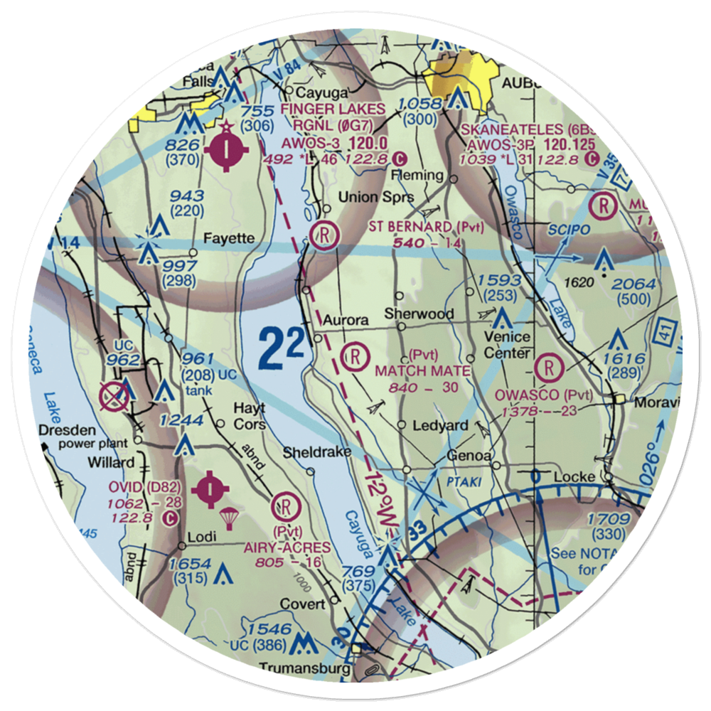 Match Mate Airport (NK74) VFR Sectional Sticker (30 mile) 