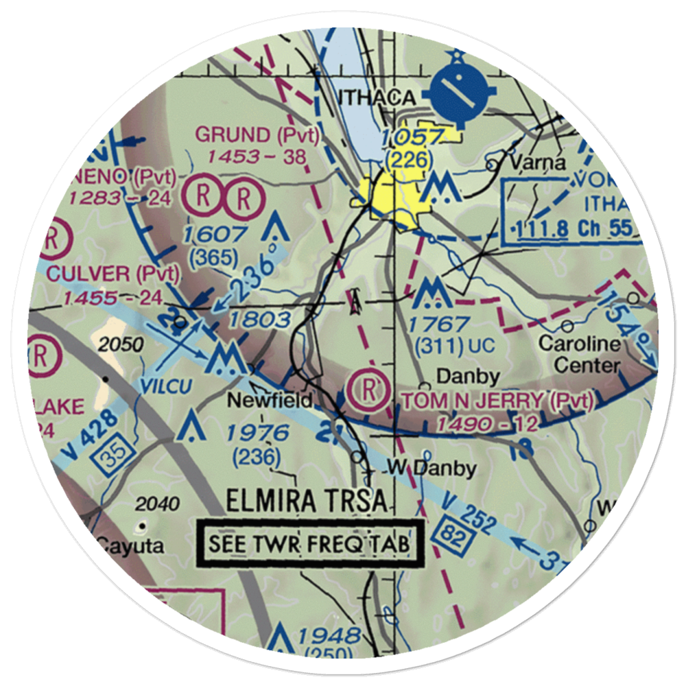 James Henion Private Field (NK72) VFR Sectional Sticker (20 mile) 