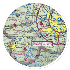 Marcellus Airport (NK71) VFR Sectional Sticker (30 mile)