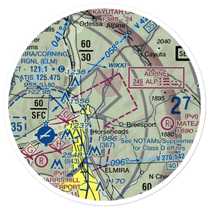 Dodge/Coppola/Wheeler Airport (NK53) VFR Sectional Sticker (20 mile)