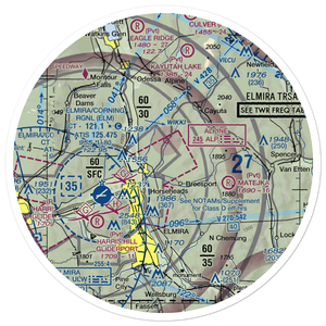 Dodge/Coppola/Wheeler Airport (NK53) VFR Sectional Sticker (30 mile)