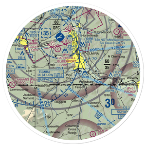 Dalrymples Airport (NK47) VFR Sectional Sticker (30 mile)