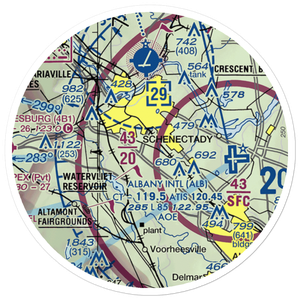 Jerry Phibbs Airport (NK43) VFR Sectional Sticker (20 mile)