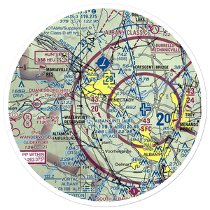 Jerry Phibbs Airport (NK43) VFR Sectional Sticker (30 mile)