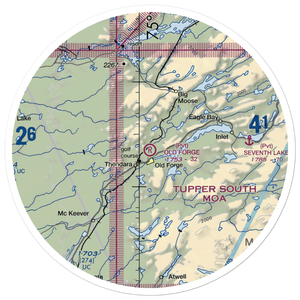 Old Forge Airport (NK26) VFR Sectional Sticker (30 mile)