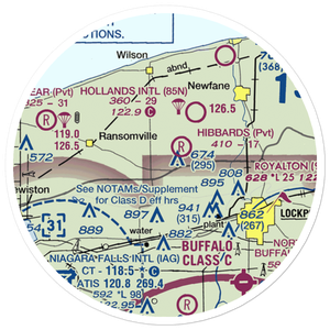 Cambria Airport (NK25) VFR Sectional Sticker (20 mile)