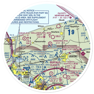 Cambria Airport (NK25) VFR Sectional Sticker (30 mile)