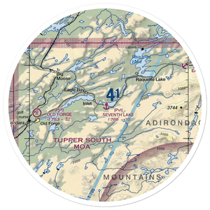 Seventh Lake Seaplane Base (NK15) VFR Sectional Sticker (30 mile)