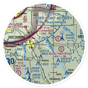 Donnelly's Airport (NK12) VFR Sectional Sticker (20 mile)