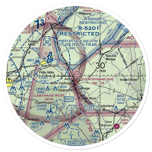 Countryman's Landing Strip (NK01) VFR Sectional Sticker (30 mile)