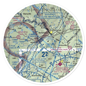 Zitone Airport (NJ98) VFR Sectional Sticker (30 mile)
