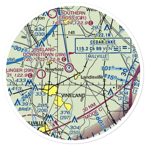 Als Landing Strip (NJ96) VFR Sectional Sticker (20 mile)