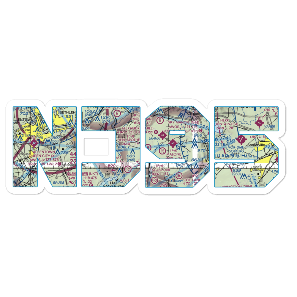 Herr Brothers Airport (NJ95) VFR Sectional Sticker 