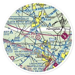 Ekdahl Airport (NJ59) VFR Sectional Sticker (20 mile)