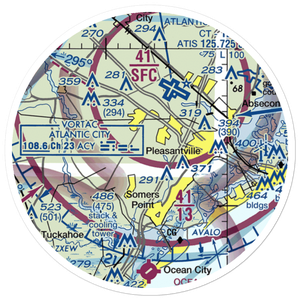 Nordheim Flying K Airpark (NJ58) VFR Sectional Sticker (20 mile)