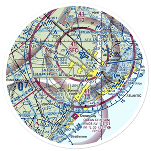 Nordheim Flying K Airpark (NJ58) VFR Sectional Sticker (30 mile)