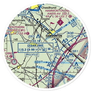 Folsom Airport (NJ52) VFR Sectional Sticker (20 mile)