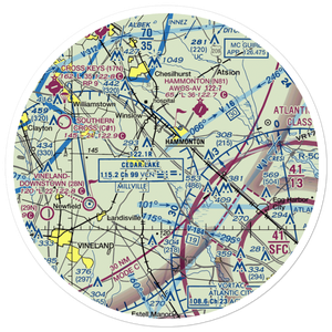 Folsom Airport (NJ52) VFR Sectional Sticker (30 mile)