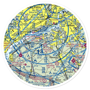 Peaslees Airstrip (NJ25) VFR Sectional Sticker (30 mile)