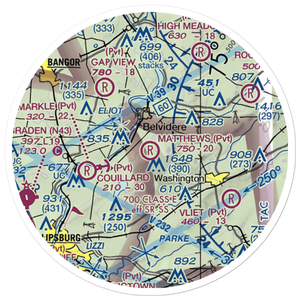 Matthews Airport (NJ09) VFR Sectional Sticker (20 mile)