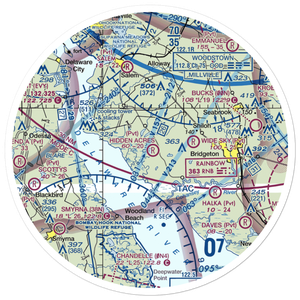 Newport Meadows Seaplane Base (NJ07) VFR Sectional Sticker (30 mile)