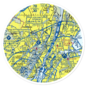 Ridgefield Park Seaplane Base (NJ00) VFR Sectional Sticker (30 mile)