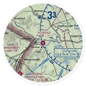 Intervale Airport (NH86) VFR Sectional Sticker (20 mile)
