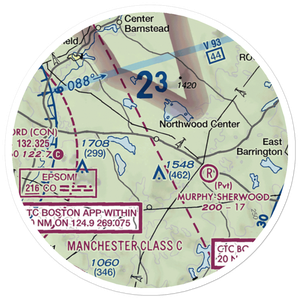 Northwood Airport (NH84) VFR Sectional Sticker (20 mile)