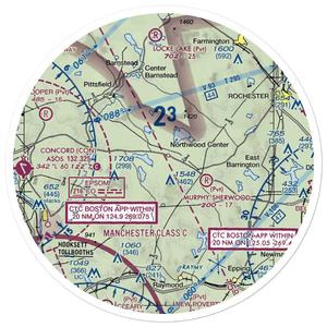 Northwood Airport (NH84) VFR Sectional Sticker (30 mile)