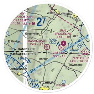 Mason Airfield (NH76) VFR Sectional Sticker (20 mile)