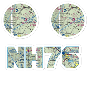 Mason Airfield (NH76) VFR Sectional Sticker Pack