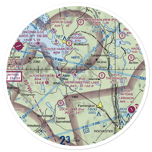 Merrymeeting Lake Seaplane Base (NH68) VFR Sectional Sticker (30 mile)