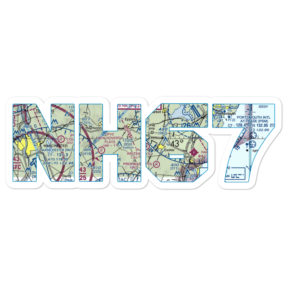Winterwood Airport (NH67) VFR Sectional Sticker 