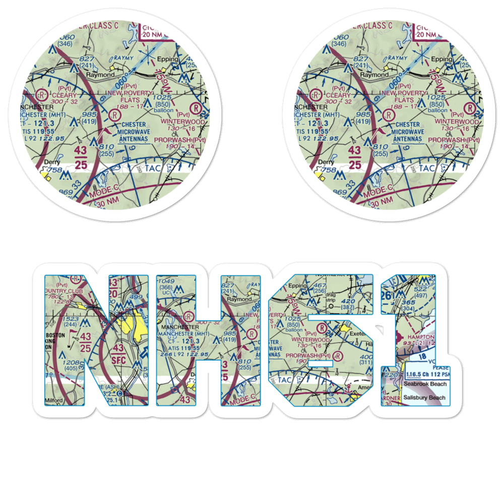 Heaton Airport (NH61) VFR Sectional Sticker Pack 