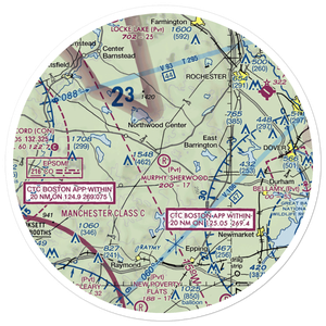 Murphy-Sherwood Park Airport (NH43) VFR Sectional Sticker (30 mile)