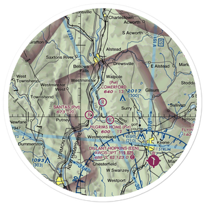 Frank D. Comerford Airport (NH39) VFR Sectional Sticker (30 mile)