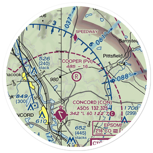 Cooper Farm Airport (NH07) VFR Sectional Sticker (20 mile)