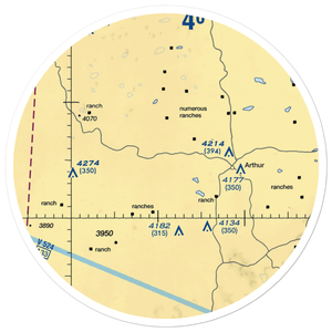 Hawkins Ranch Airport (NE99) VFR Sectional Sticker (30 mile)