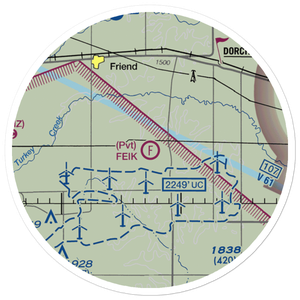 Feik Field Ultralight Flightpark (NE94) VFR Sectional Sticker (20 mile)