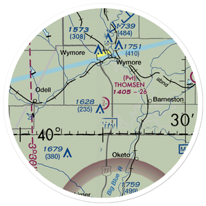 Thomsen Airport (NE92) VFR Sectional Sticker (20 mile)