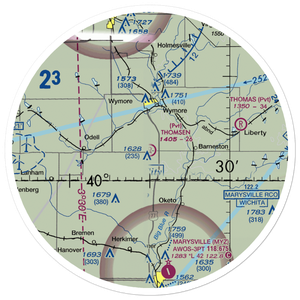 Thomsen Airport (NE92) VFR Sectional Sticker (30 mile)