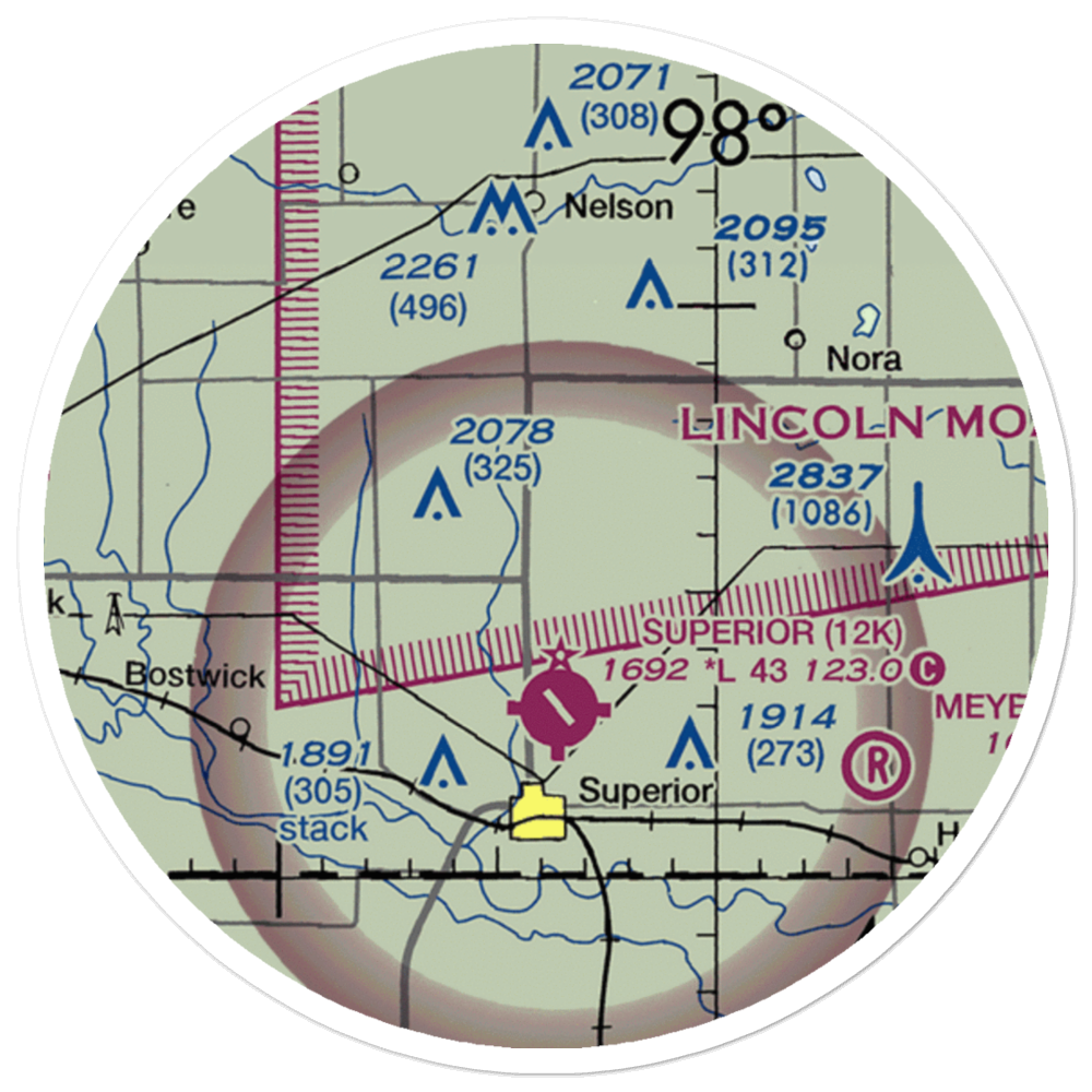 Rempe Private Airport (NE87) VFR Sectional Sticker (20 mile) 