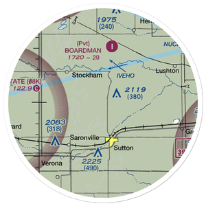 Traudt Airport (NE86) VFR Sectional Sticker (20 mile)
