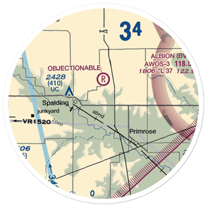 Glaser Airport (NE85) VFR Sectional Sticker (20 mile)