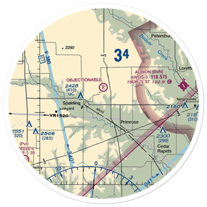 Glaser Airport (NE85) VFR Sectional Sticker (30 mile)