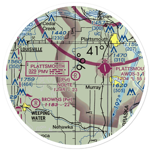 Nolte Farms Airport (NE82) VFR Sectional Sticker (20 mile)