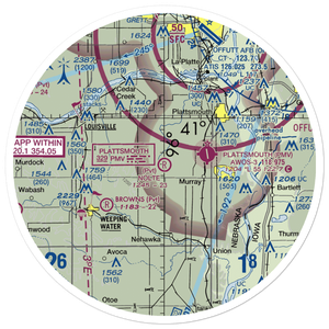 Nolte Farms Airport (NE82) VFR Sectional Sticker (30 mile)